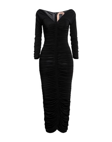 Shop N°21 Woman Maxi Dress Black Size 4 Viscose, Polyester, Elastane