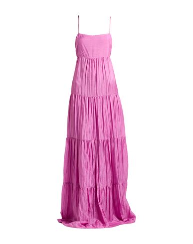 The Rose Ibiza Woman Maxi Dress Mauve Size Xl Silk In Purple
