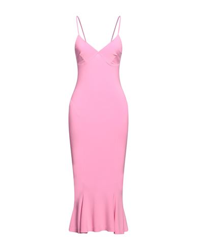 Norma Kamali Woman Maxi Dress Pink Size 6 Polyester, Elastane