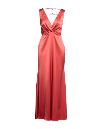 Shop Siste's Woman Maxi Dress Red Size L Polyester, Elastane