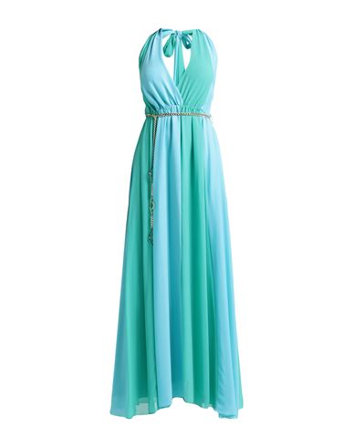 Siste's Woman Maxi Dress Turquoise Size L Polyester In Blue