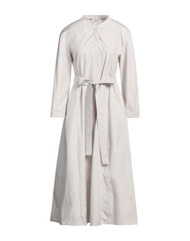 's Max Mara Woman Midi Dress Light Grey Size 8 Cotton