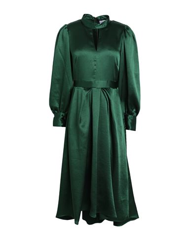 Shop Closet Woman Midi Dress Dark Green Size 10 Recycled Polyester, Polyester