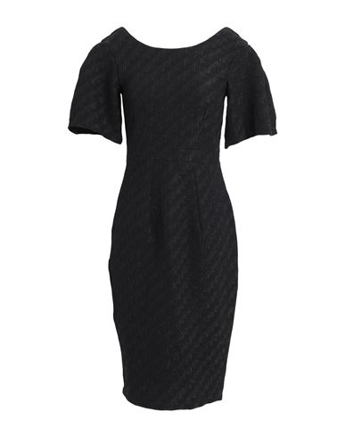 Closet Woman Midi Dress Black Size 8 Polyester, Viscose, Cotton, Elastane