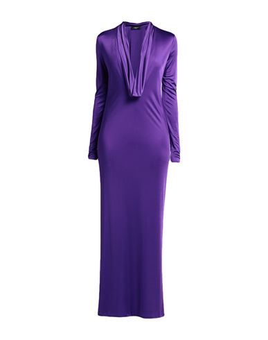 Versace Woman Maxi Dress Purple Size 6 Viscose