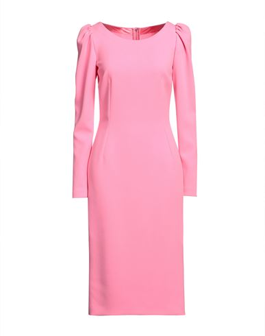 Dolce & Gabbana Woman Midi Dress Pink Size 10 Polyester, Viscose, Elastane
