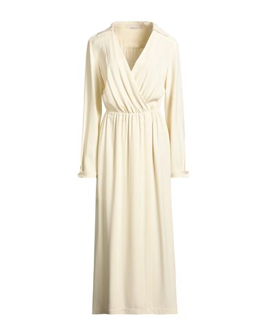 Liviana Conti Woman Midi Dress Ivory Size 4 Viscose, Acetate In White