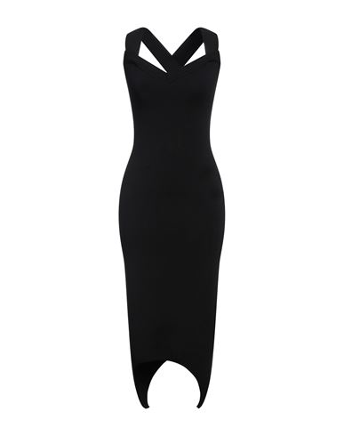 Shop Patou Woman Midi Dress Black Size M Wool, Polyester