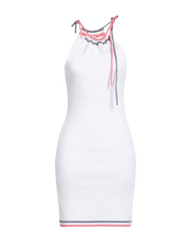Shop Fendi Woman Mini Dress Ivory Size 6 Viscose, Polyamide, Polyurethane, Polypropylene In White