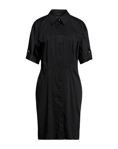 Liu •jo Woman Midi Dress Black Size 10 Cotton, Polyamide, Elastane