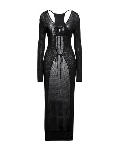 Andreädamo Andreādamo Openwork Long Cardigan In Black