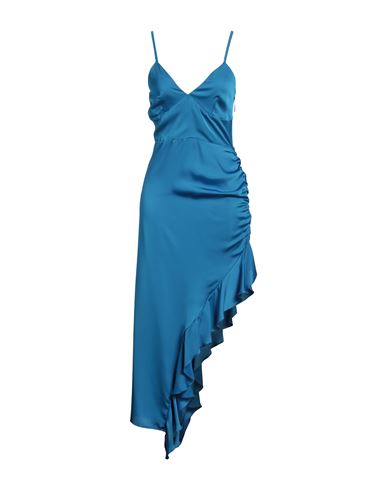 Shop Simona Corsellini Woman Mini Dress Azure Size 4 Polyester In Blue