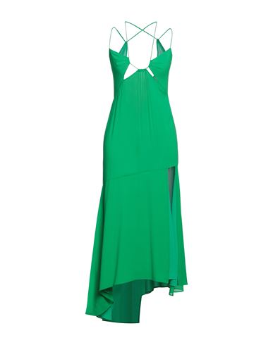 Shop The Andamane Woman Midi Dress Green Size 4 Silk, Elastane