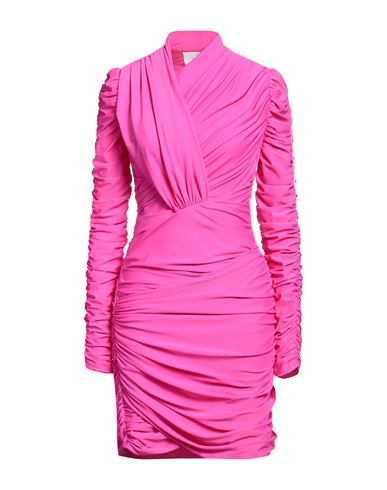 Shop Az Factory Woman Mini Dress Fuchsia Size 6 Polyamide, Elastane In Pink