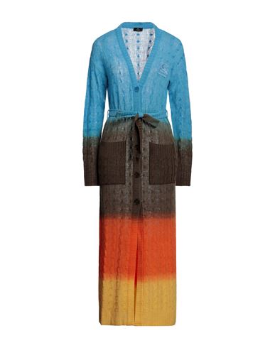 Shop Etro Woman Cardigan Azure Size 4 Wool In Blue