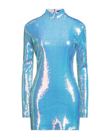 David Koma Woman Mini Dress Azure Size 4 Polyamide, Elastane In Blue