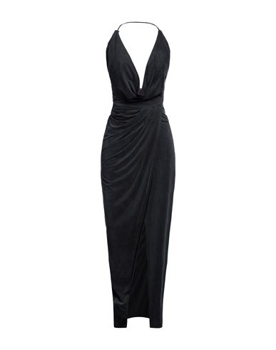 Gauge81 Woman Maxi Dress Black Size M Cupro, Elastane