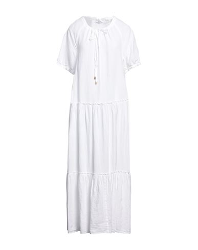 Peserico Woman Maxi Dress White Size 8 Linen
