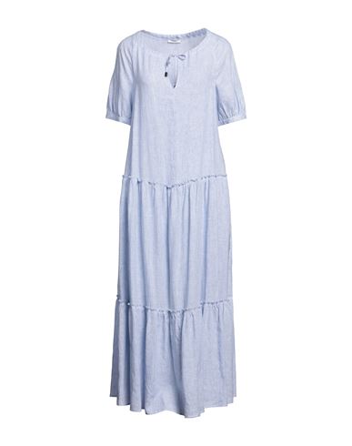 Peserico Woman Maxi Dress Sky Blue Size 6 Linen