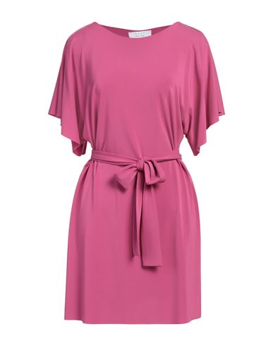 Kaos Woman Mini Dress Magenta Size 6 Acetate, Polyamide, Elastane In Pink
