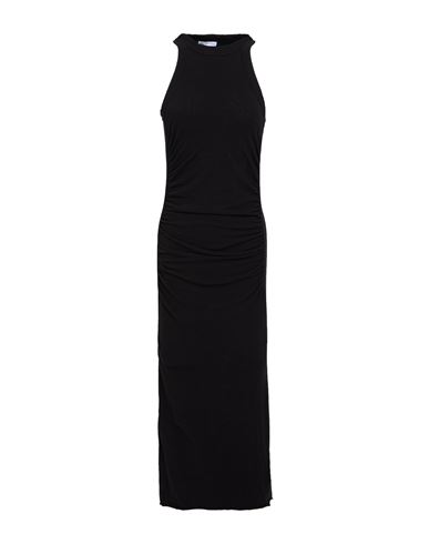 James Perse Stretch Jersey Shirred Tank Dress In Black