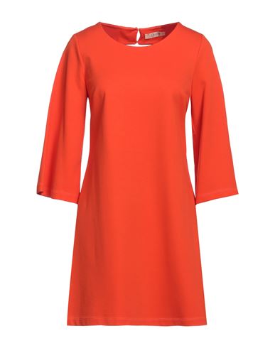 No-nà Woman Mini Dress Orange Size L Viscose, Nylon, Elastane