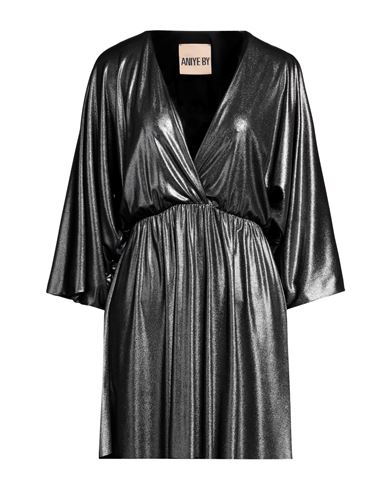 Aniye By Woman Mini Dress Steel Grey Size 8 Polyester, Elastane In Black