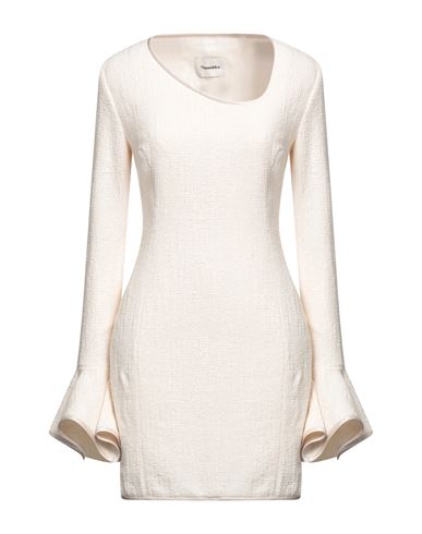 Nanushka Woman Mini Dress Cream Size L Cotton, Polyester, Polyamide In White