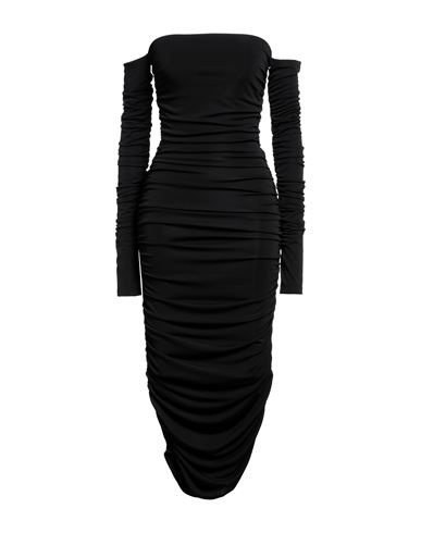 The Andamane Draped Jersey Dress In Black