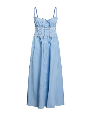 Aniye By Woman Midi Dress Light Blue Size 6 Cotton