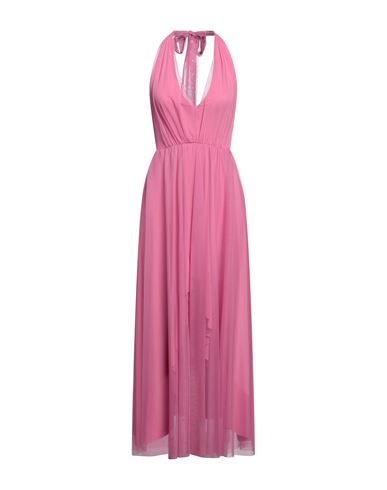 Rinascimento Woman Long Dress Fuchsia Size L Polyester In Pink
