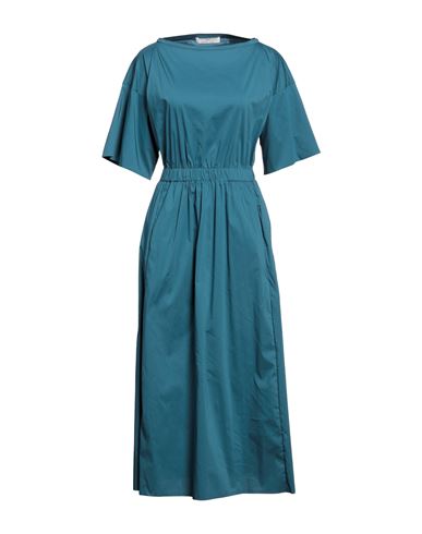 Liviana Conti Woman Midi Dress Pastel Blue Size 8 Cotton, Polyamide, Elastane