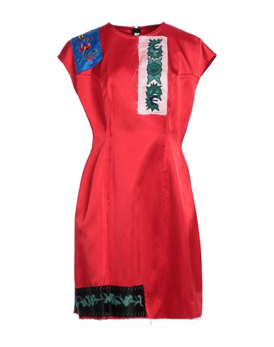 Marni Woman Mini Dress Red Size 4 Viscose, Cotton, Silk