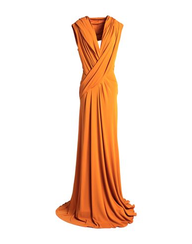 Alberta Ferretti Woman Maxi Dress Orange Size 6 Viscose