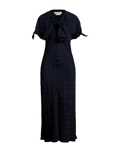 Marni Woman Maxi Dress Midnight Blue Size 4 Viscose