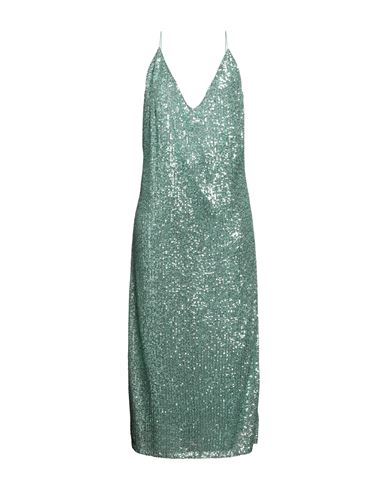 Blanca Vita Woman Midi Dress Green Size 8 Polyester, Elastane