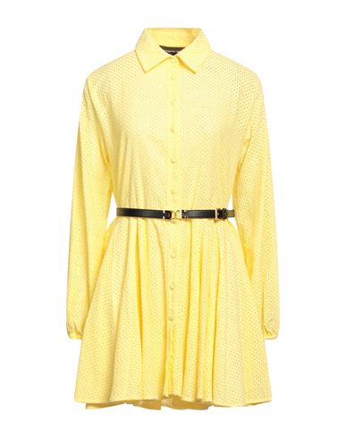 Federica Tosi Woman Mini Dress Yellow Size 4 Cotton