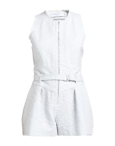 Shop Iro Woman Jumpsuit Light Grey Size 10 Cotton, Polyamide
