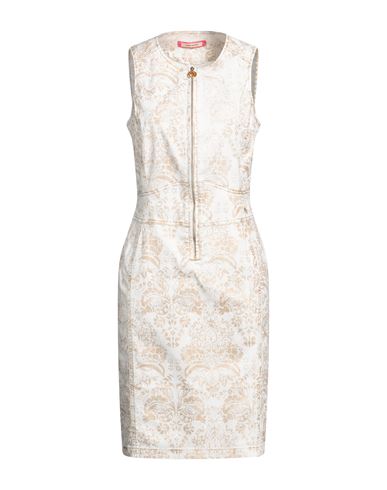 Angelo Marani Woman Midi Dress Beige Size 8 Cotton, Polyamide, Elastane In Neutral
