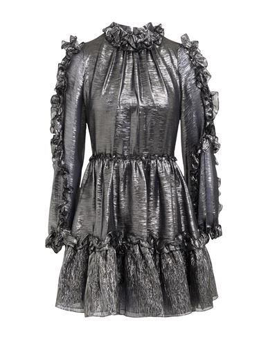 Dice Kayek Woman Mini Dress Steel Grey Size 6 Silk, Pes - Polyethersulfone