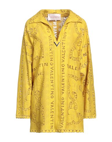 Valentino Garavani Woman Mini Dress Ocher Size 6 Cotton, Polyamide In Yellow