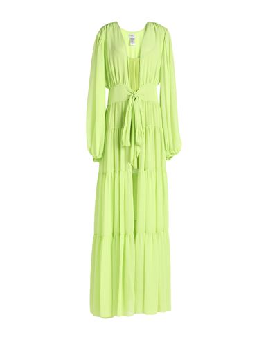 District By Margherita Mazzei Woman Maxi Dress Acid Green Size 8 Polyester