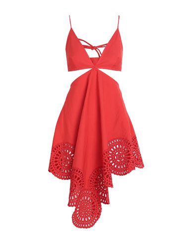 Stella Mccartney Woman Mini Dress Red Size 4-6 Linen, Cotton, Polyamide