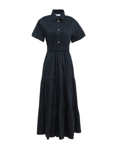 Kaos Woman Maxi Dress Midnight Blue Size 8 Cotton In Black