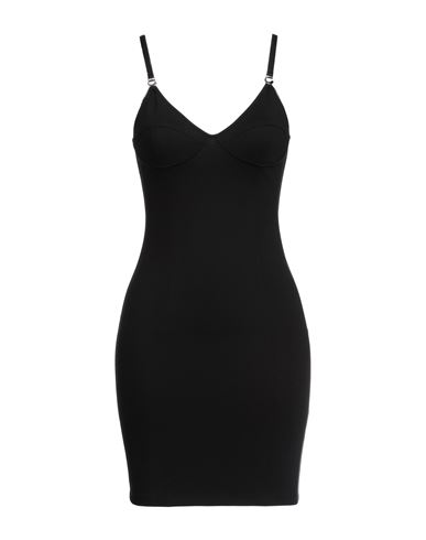 Shop Coperni Woman Mini Dress Black Size 8 Viscose, Polyamide, Elastane