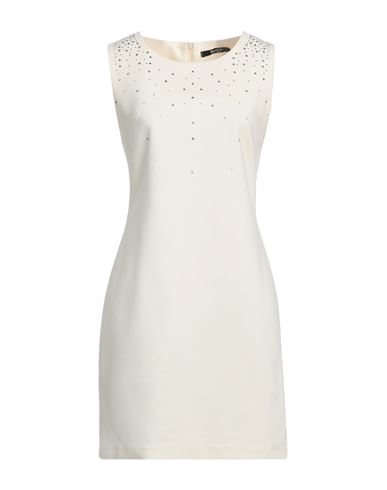 Siste's Woman Mini Dress Cream Size M Cotton, Polyester, Elastane In White