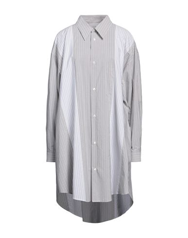 Mm6 Maison Margiela Woman Mini Dress Grey Size L Cotton