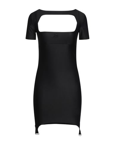 Shop Courrèges Courreges Woman Mini Dress Black Size M Polyamide, Elastane