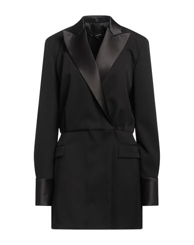 Shop Bcbgmaxazria Woman Mini Dress Black Size 8 Virgin Wool, Elastane