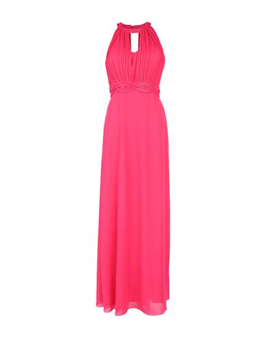 Shop Sologioie Woman Maxi Dress Fuchsia Size 8 Polyester In Pink